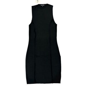 Edges of Her Black Ribbed Bodycon Midi Dress Size Small NWT